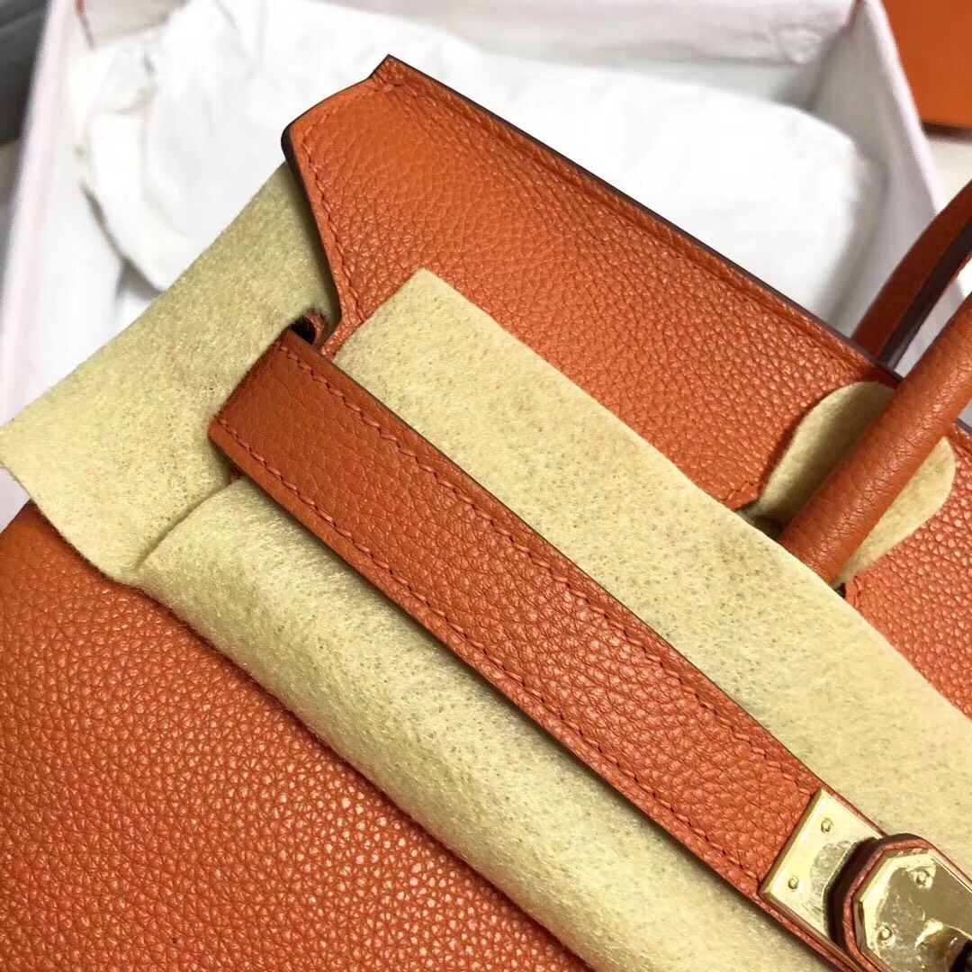 Hermes Birkin 35CM Togo Leather Handbag Orange